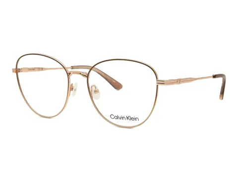 Montura Calvin Klein redonda metálica dorada