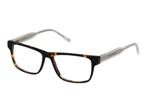 Montura Skechers rectangular en carey con varillas grises